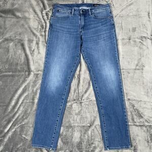 Bonobos Jeans Mens 34x36 Blue Denim Straight Distressed Casual Comfort Pants